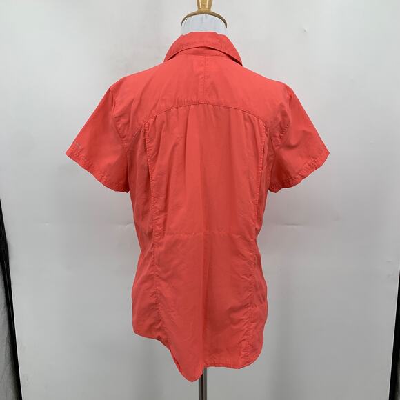Columbia Shirt Womens L Large Nectarine Silver Ridge 2.0 Short Sleeve Button Up - Picture 6 of 12